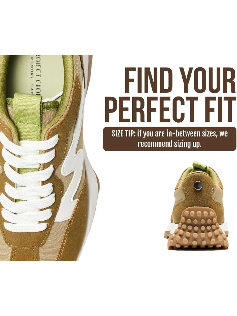 Women's Camel Lightweight Non Slip Mesh Breathable Casual Canvas Sneakers